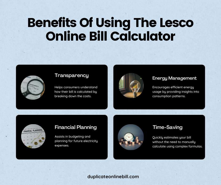 Benefits Of Using The Lesco Online Bill Calculator