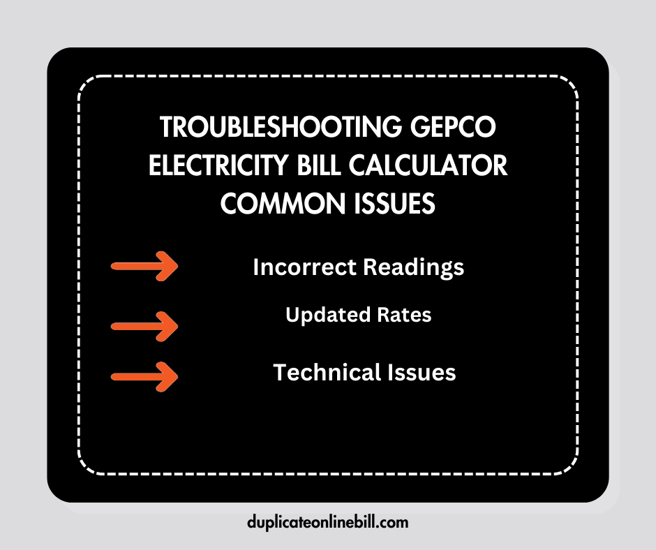 Troubleshooting gepco electricity bill calculator Common Issues