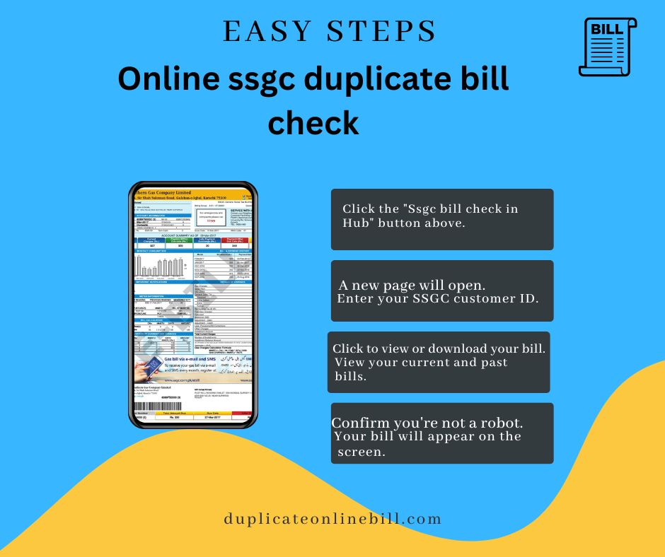 ssgc duplicate bill check 